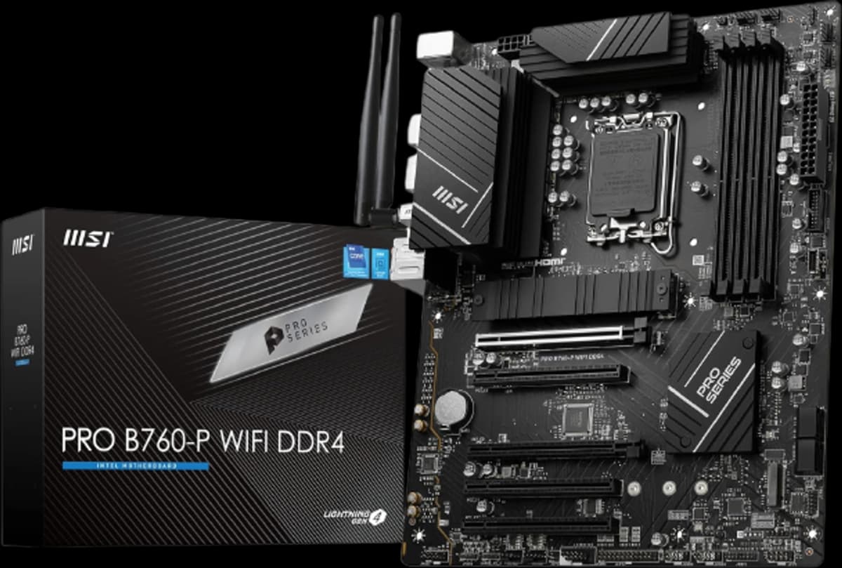 MSI PRO B760-P WIFI DDR4 component photo